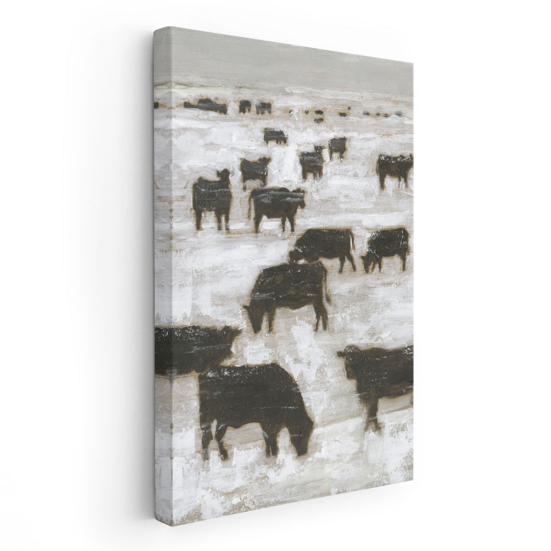 Winter Grazing I - Canvas Print Wall Art