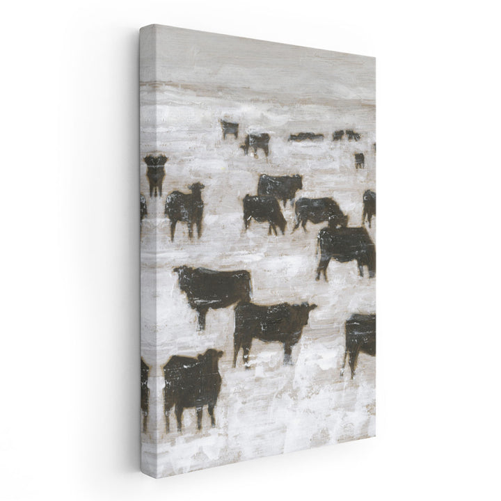 Winter Grazing II - Canvas Print Wall Art