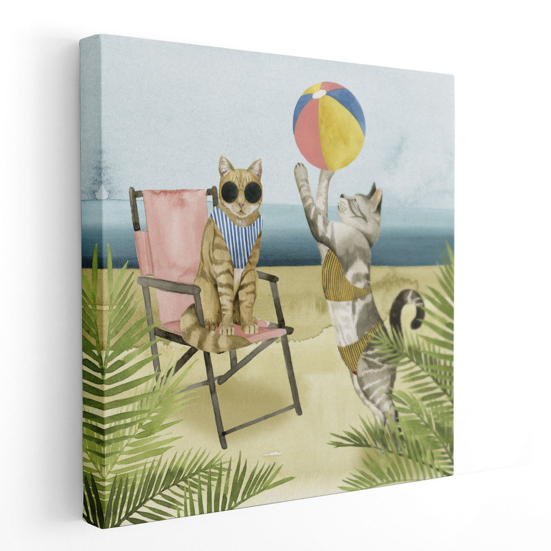 Coastal Kitties I - Canvas Print Wall Art