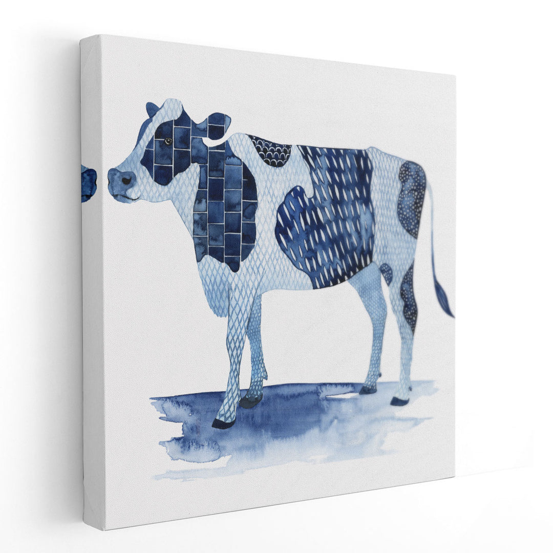 Cobalt Farm Animals I - Canvas Print Wall Art