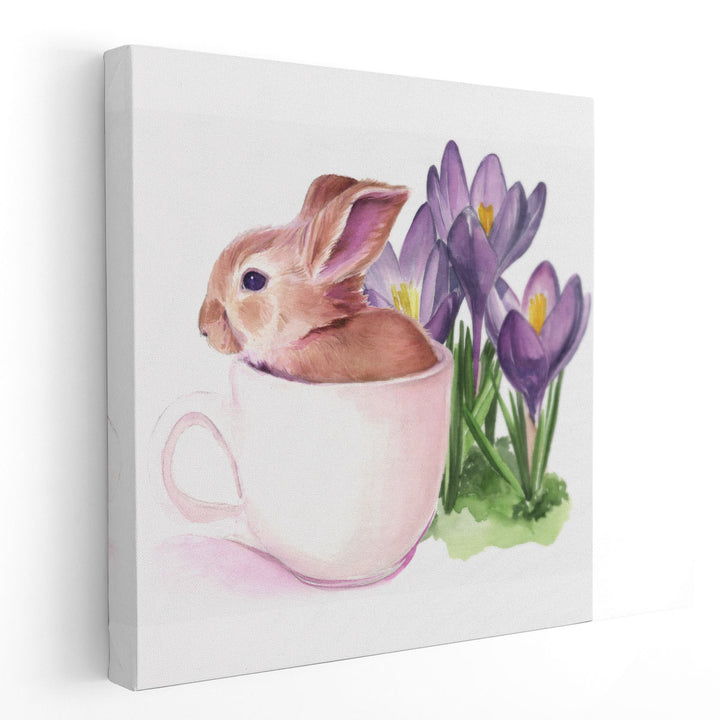 Bunny Crossing I - Canvas Print Wall Art