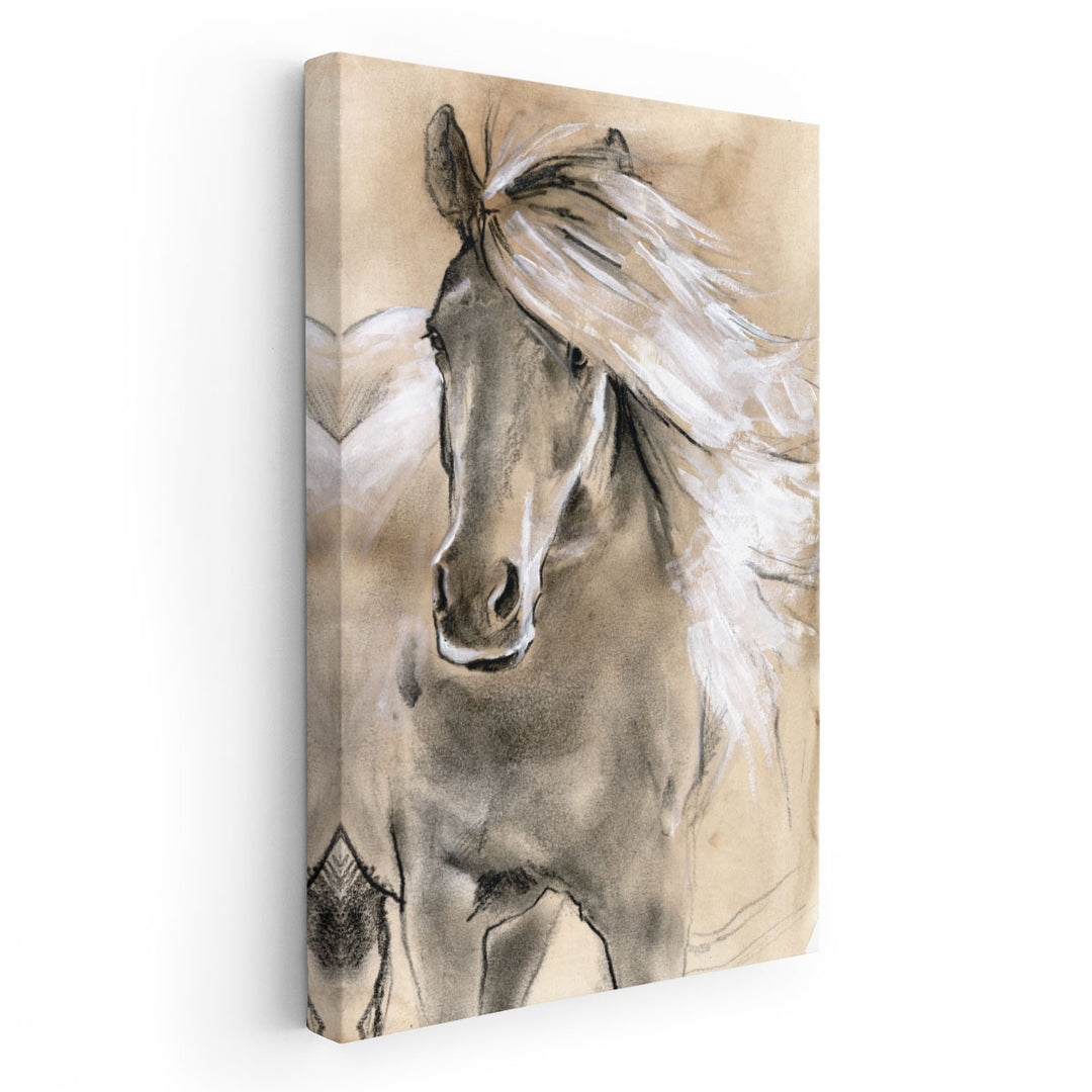 Sketched Horse I - Canvas Print Wall Art