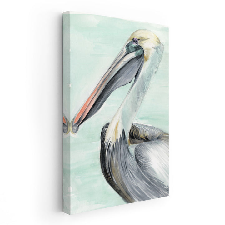 Turquoise Pelican II - Canvas Print Wall Art