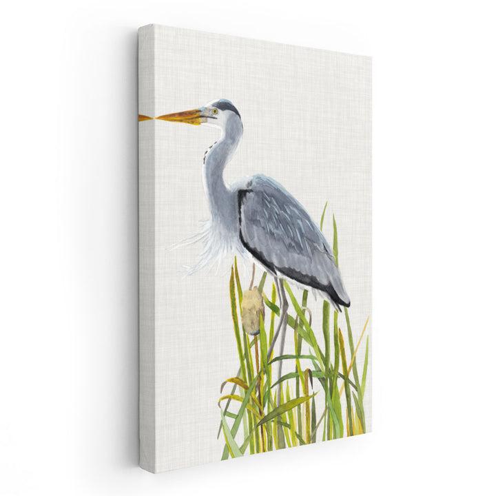 Waterbirds and Cattails II - Canvas Print Wall Art