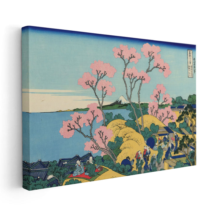 The Fuji from Gotenyama at Shinagawa on the Tokaido - Canvas Print Wall Art
