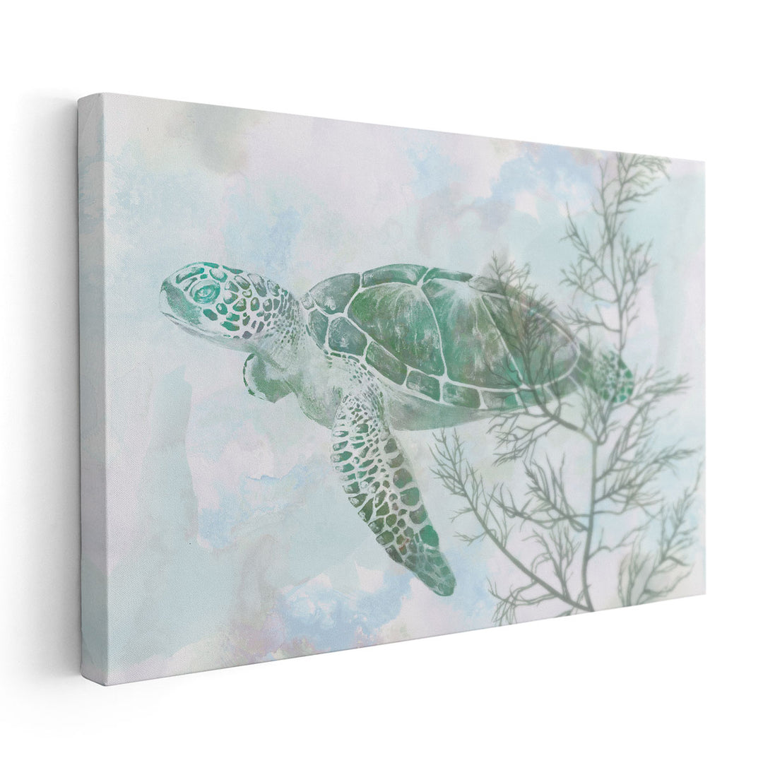 Watercolor Sea Turtle II - Canvas Print Wall Art