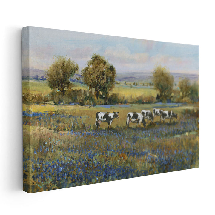 Field Of Cattle I - Canvas Print Wall Art