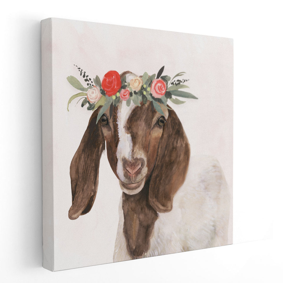 Garden Goat II - Canvas Print Wall Art