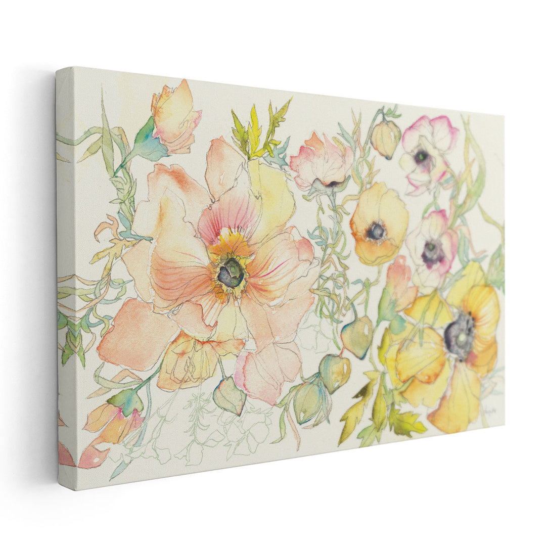 Pastel Garden II - Canvas Print Wall Art