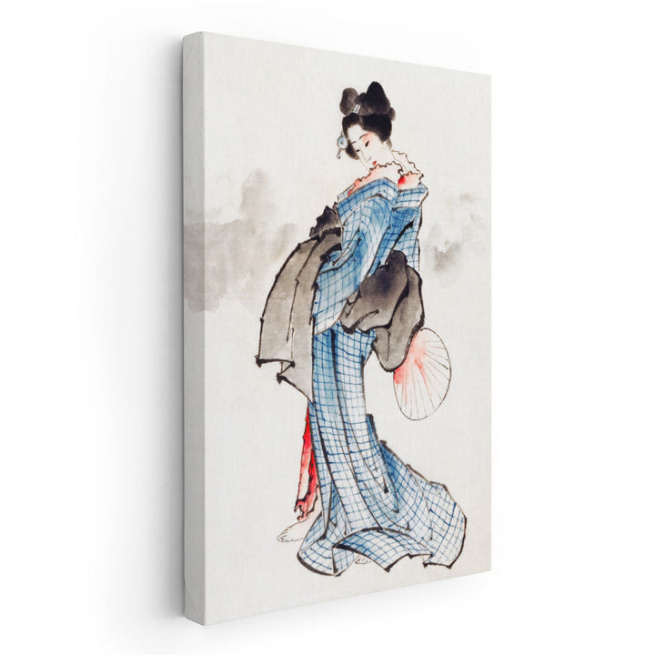 Japanese Woman Wearing Kimono, 1760-1849 - Canvas Print Wall Art