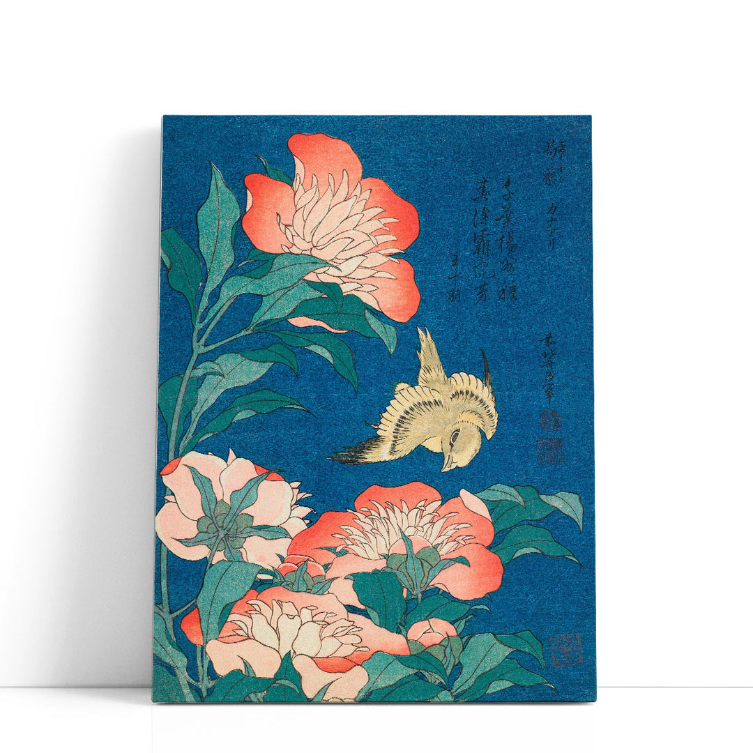 Peonies And Canary, 1833 - Canvas Print Wall Art