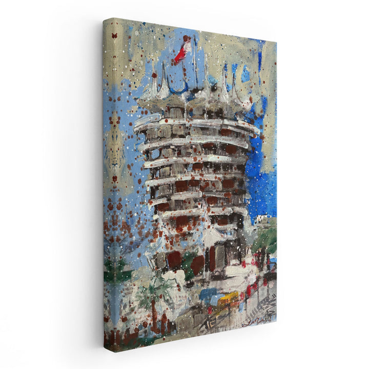 Bahrain Track Tower - Canvas Print Wall Art