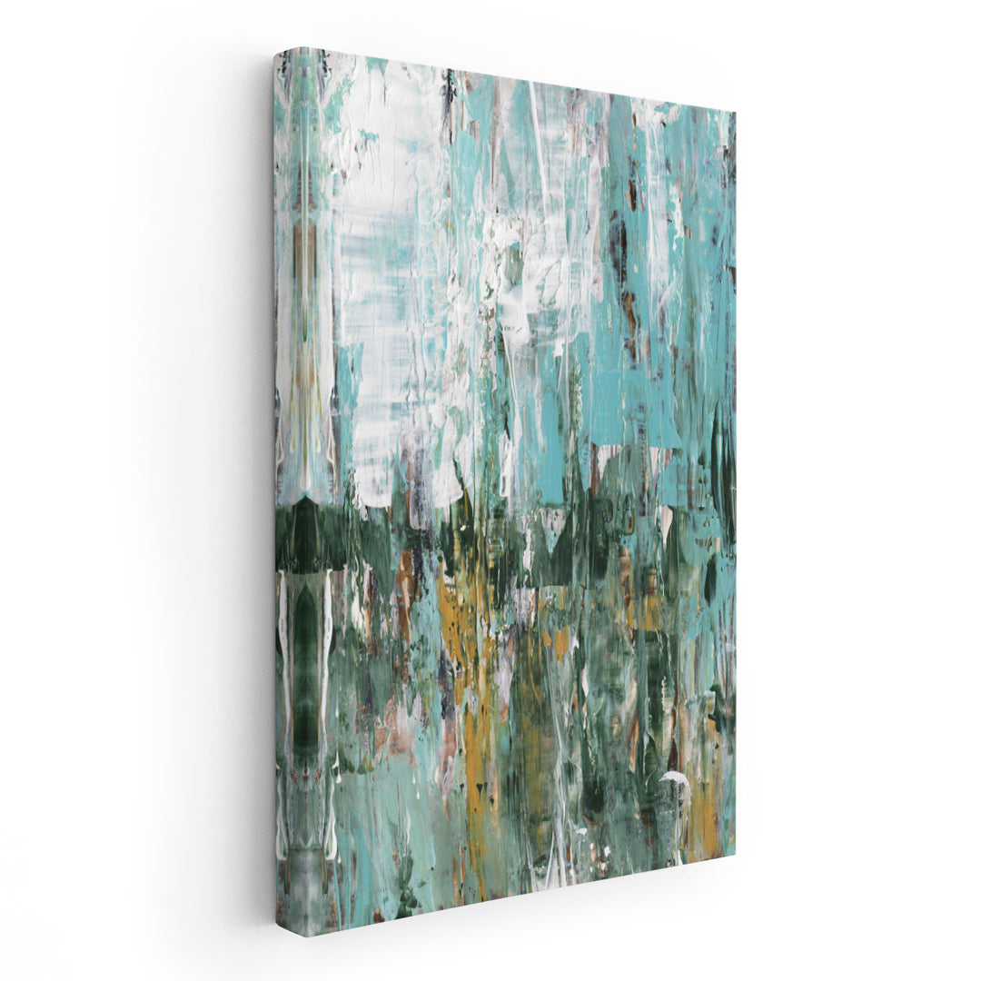 Abstract Turquoise Forest I - Canvas Print Wall Art