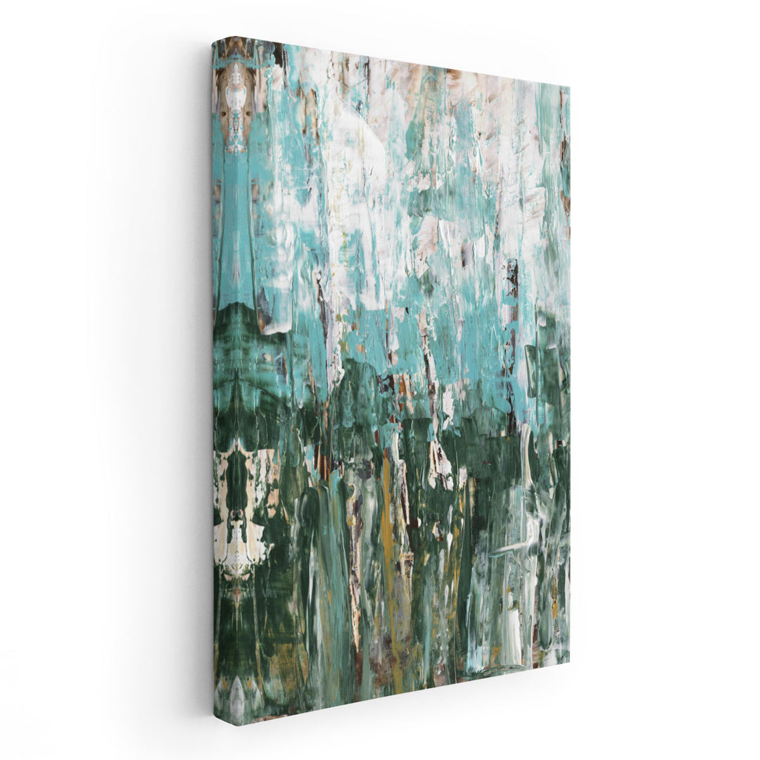 Abstract Turquoise Forest II - Canvas Print Wall Art