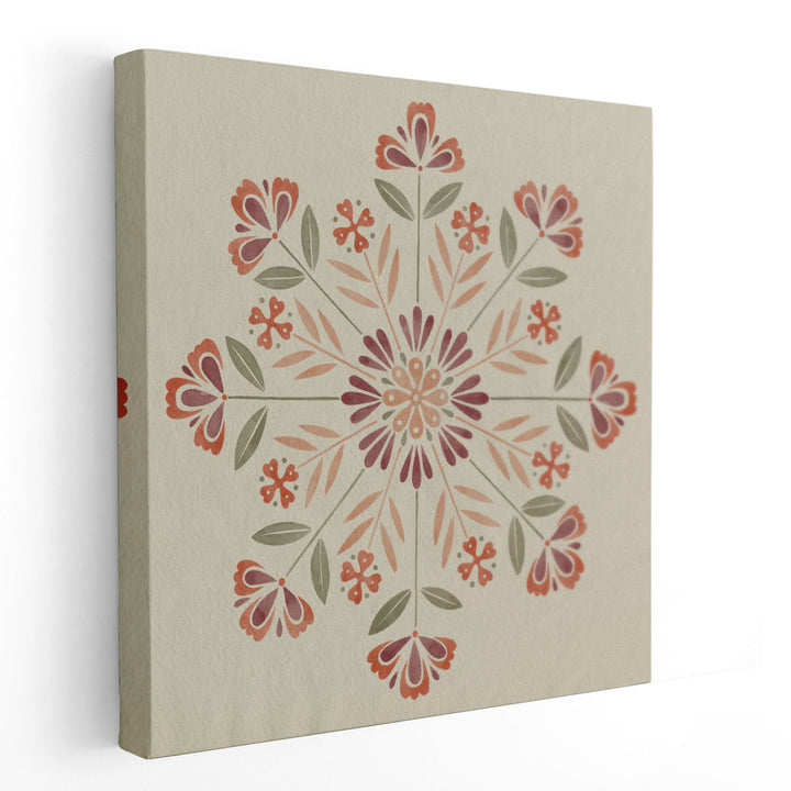 Folk Snowflakes I - Canvas Print Wall Art