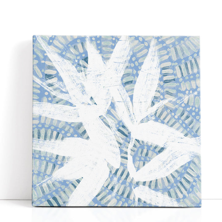 Blue Beach Rattan I - Canvas Print Wall Art