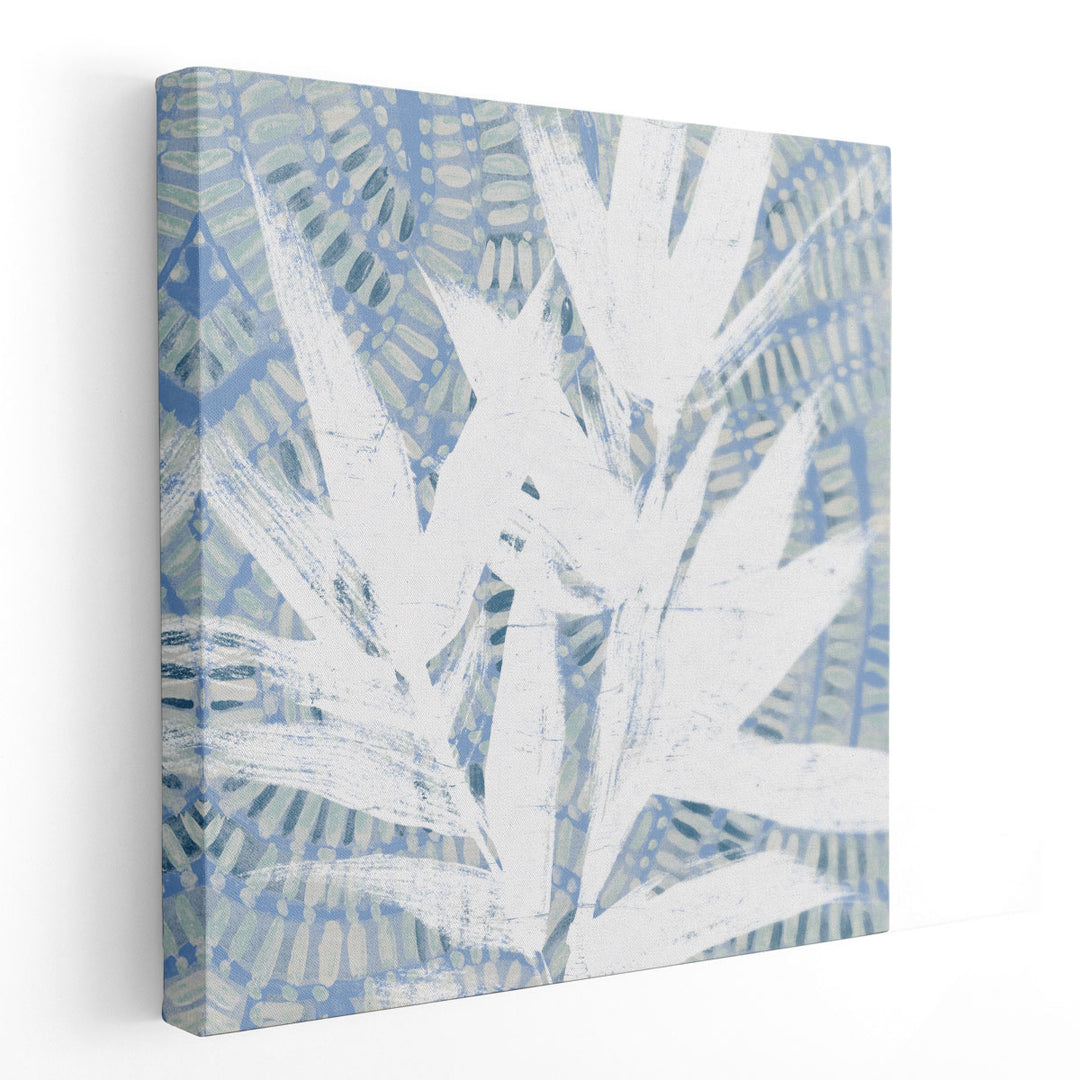 Blue Beach Rattan II - Canvas Print Wall Art