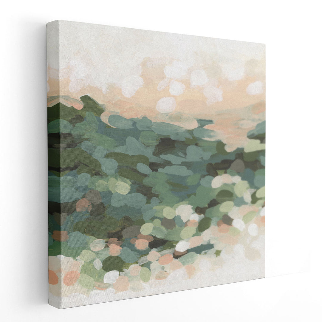 Green Pebble Valley I - Canvas Print Wall Art