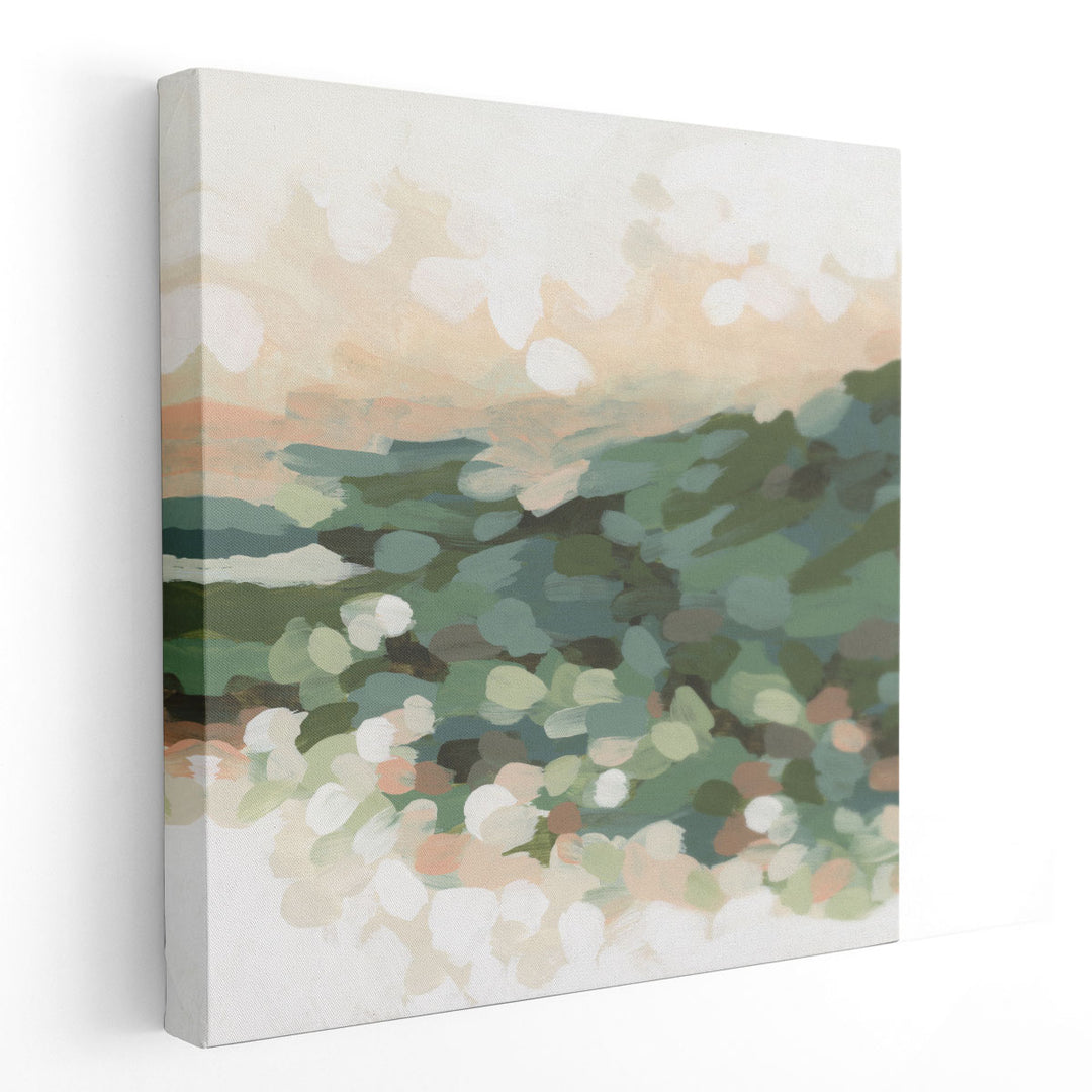 Green Pebble Valley II - Canvas Print Wall Art