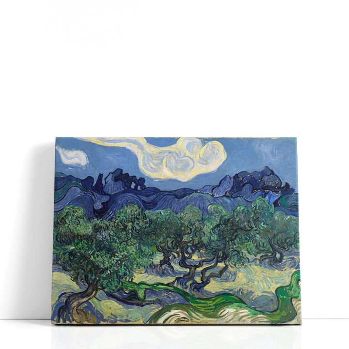 Olive tree canvas art with soft green tones