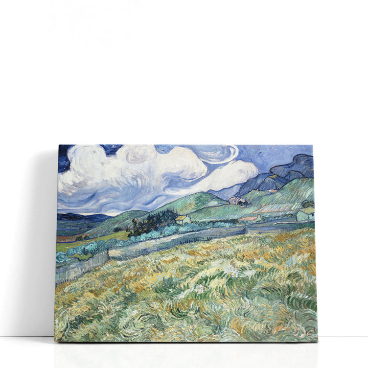 Scenic landscape art prints in soft green and blue