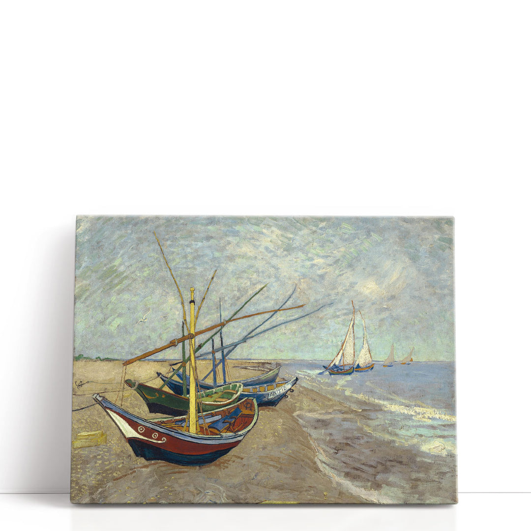 Fishing Boats on the Beach at Saintes-Maries, 1888 - Canvas Print Wall Art