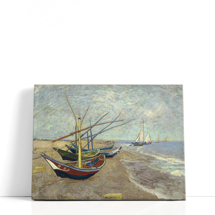 Fishing Boats on the Beach at Saintes-Maries, 1888 - Canvas Print Wall Art