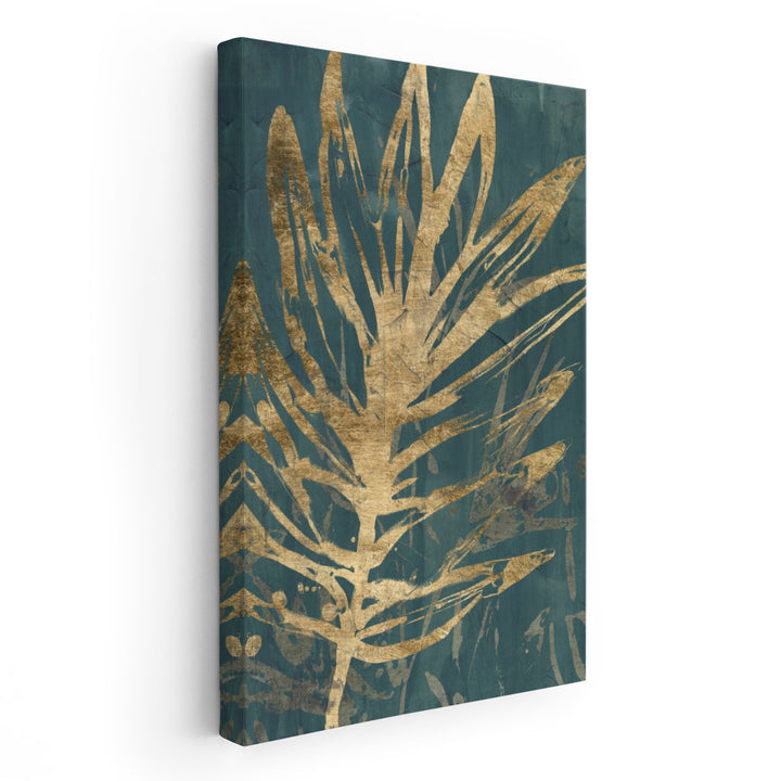 Burnished Jungle Leaves I - Canvas Print Wall Art