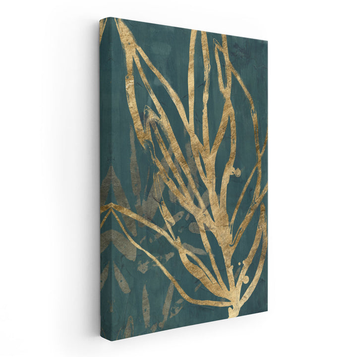 Burnished Jungle Leaves II - Canvas Print Wall Art