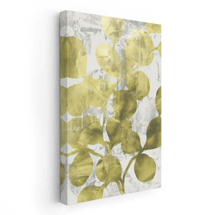 Green Leaf Shimmer II - Canvas Print Wall Art