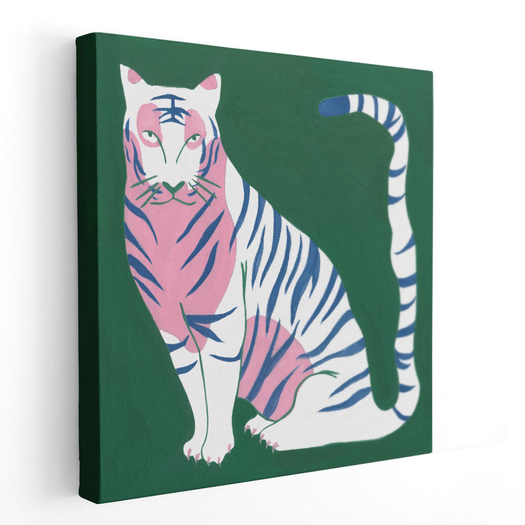 Graphic White Tiger I - Canvas Print Wall Art