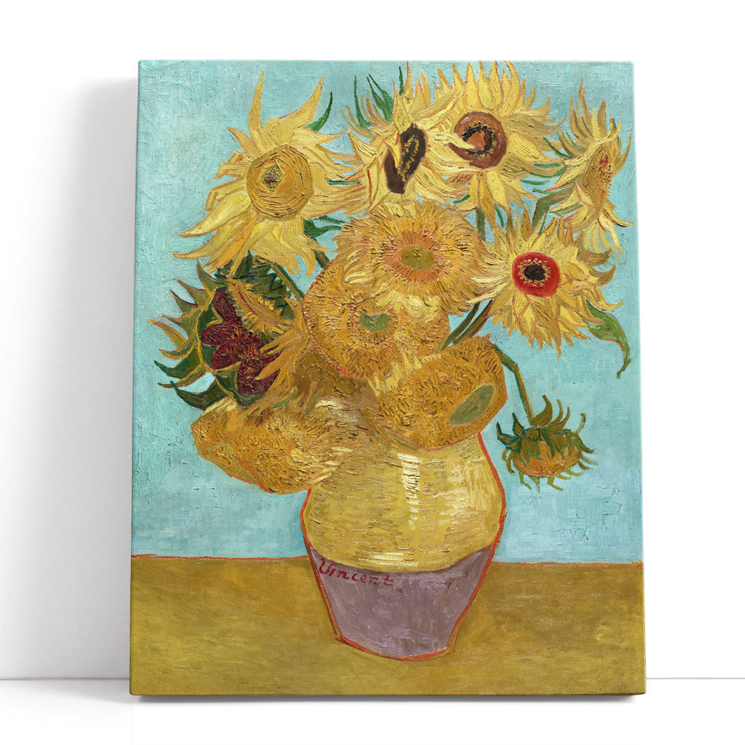 Vase with Twelve Sunflowers, 1888–1889 - Canvas Print Wall Art