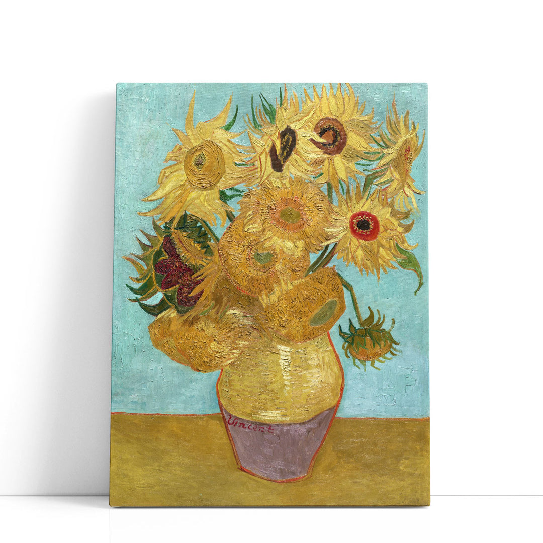 Vase with Twelve Sunflowers, 1888–1889 - Canvas Print Wall Art
