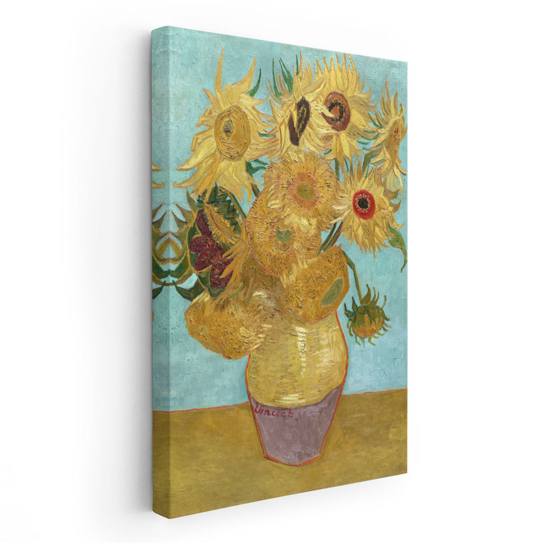 Vase with Twelve Sunflowers, 1888–1889 - Canvas Print Wall Art