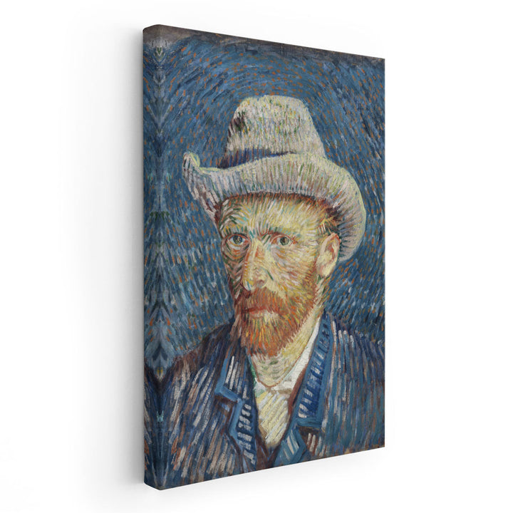 Vincent Van Gogh's Self-Portrait with Grey Felt Hat, 1887 - Canvas Print Wall Art