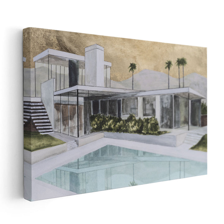 Mid-Century Metallic II - Canvas Print Wall Art