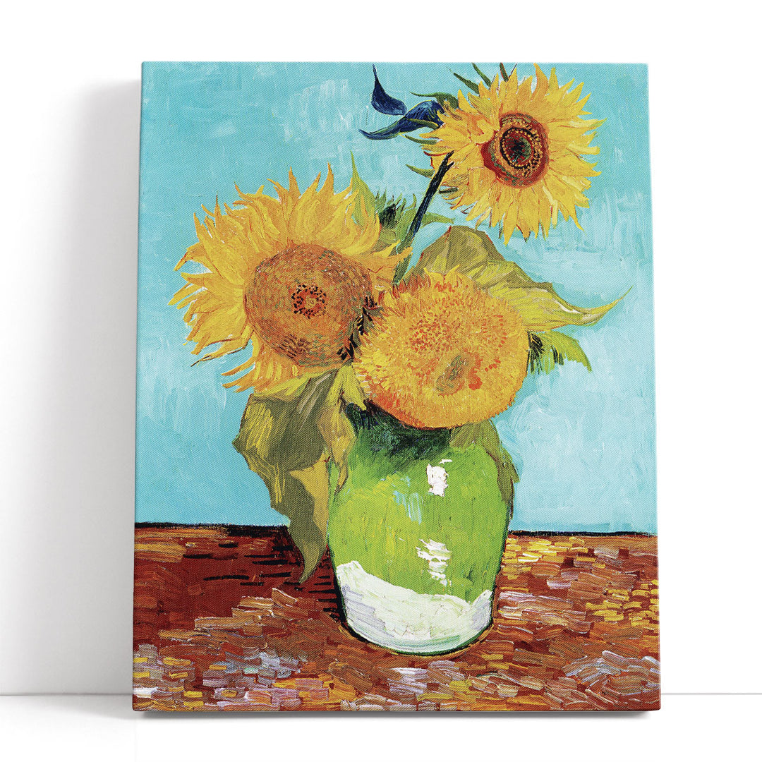 Vase with Three Sunflowers, 1888 - Canvas Print Wall Art