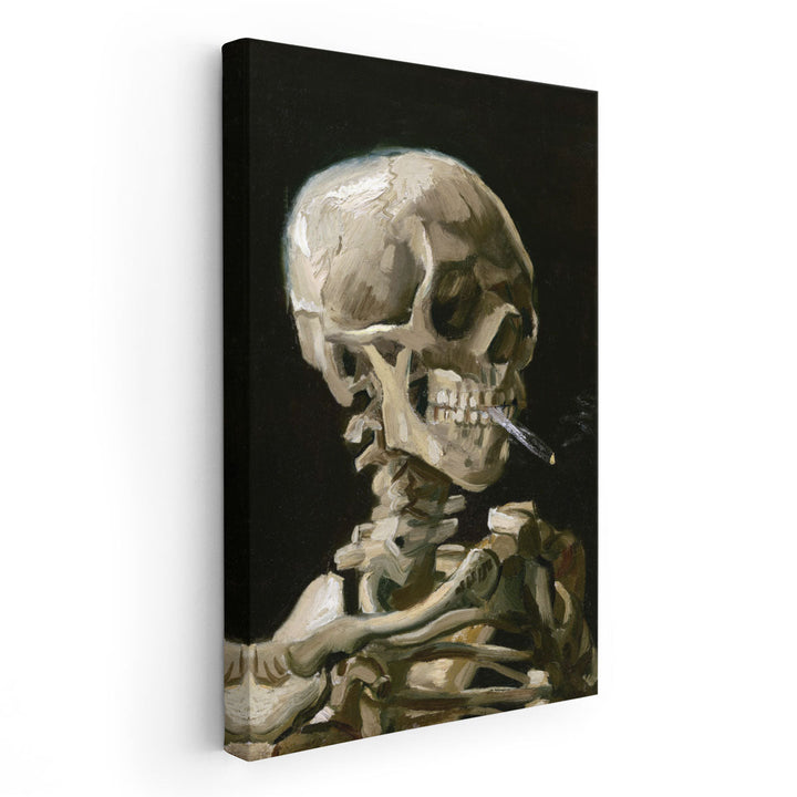 Head of a Skeleton With a Burning Cigarette, 1886 - Canvas Print Wall Art