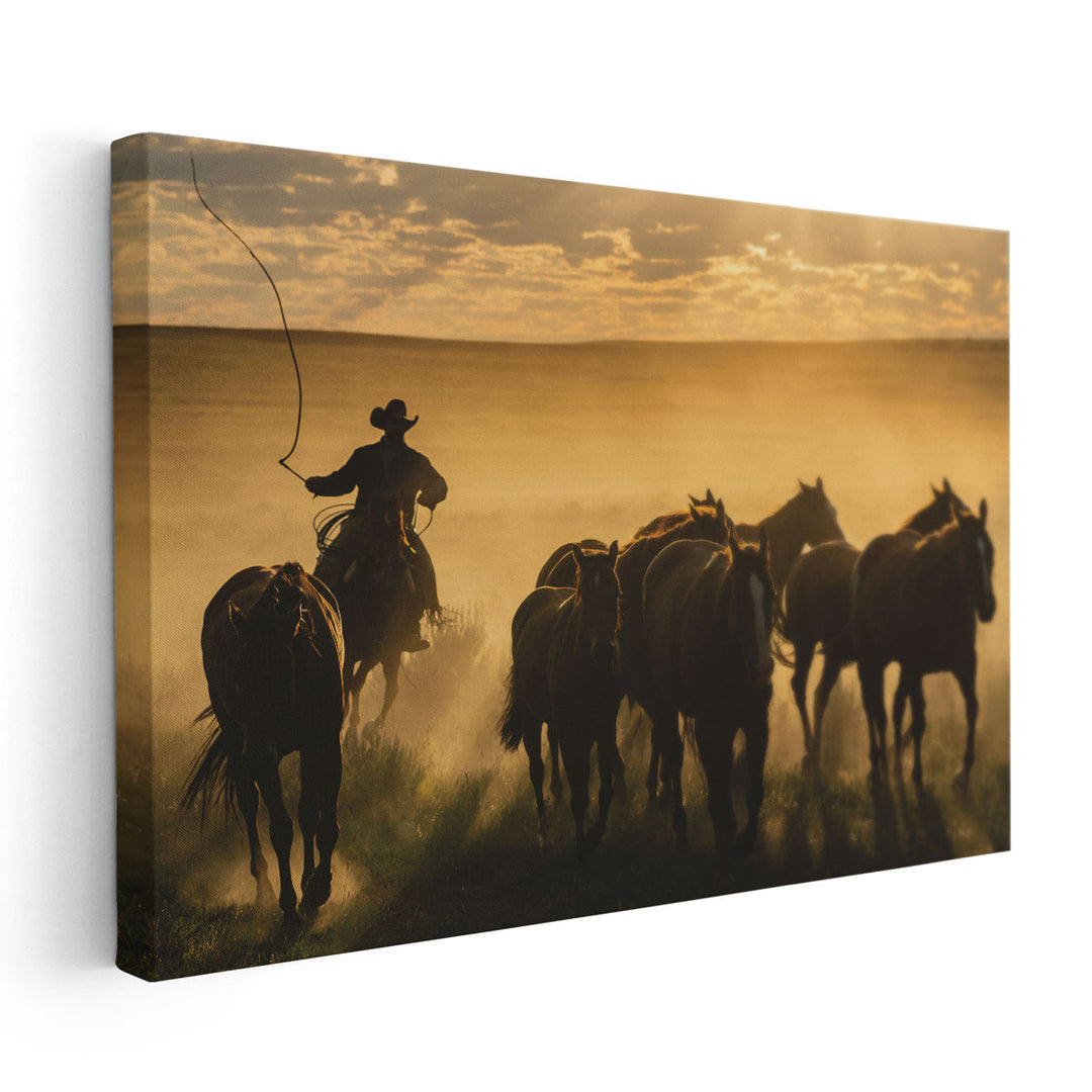 Cowboy Jingle - Canvas Print Wall Art