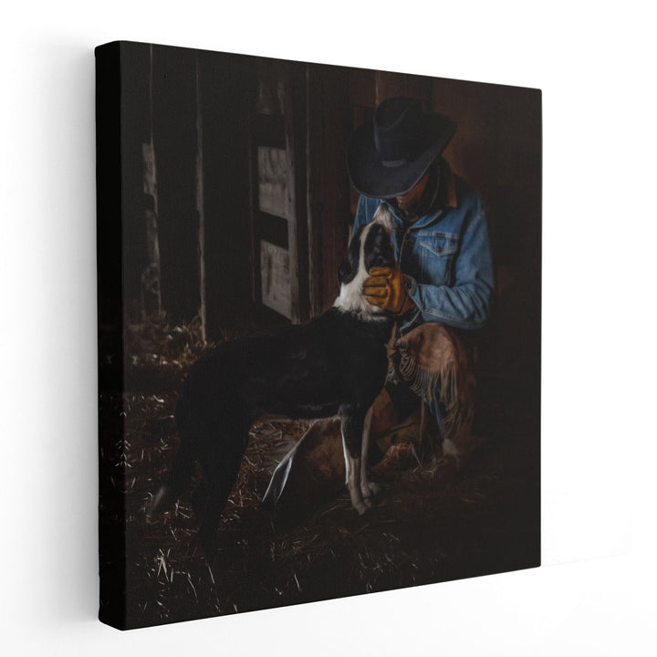 Cowboy_s Devotion - Canvas Print Wall Art