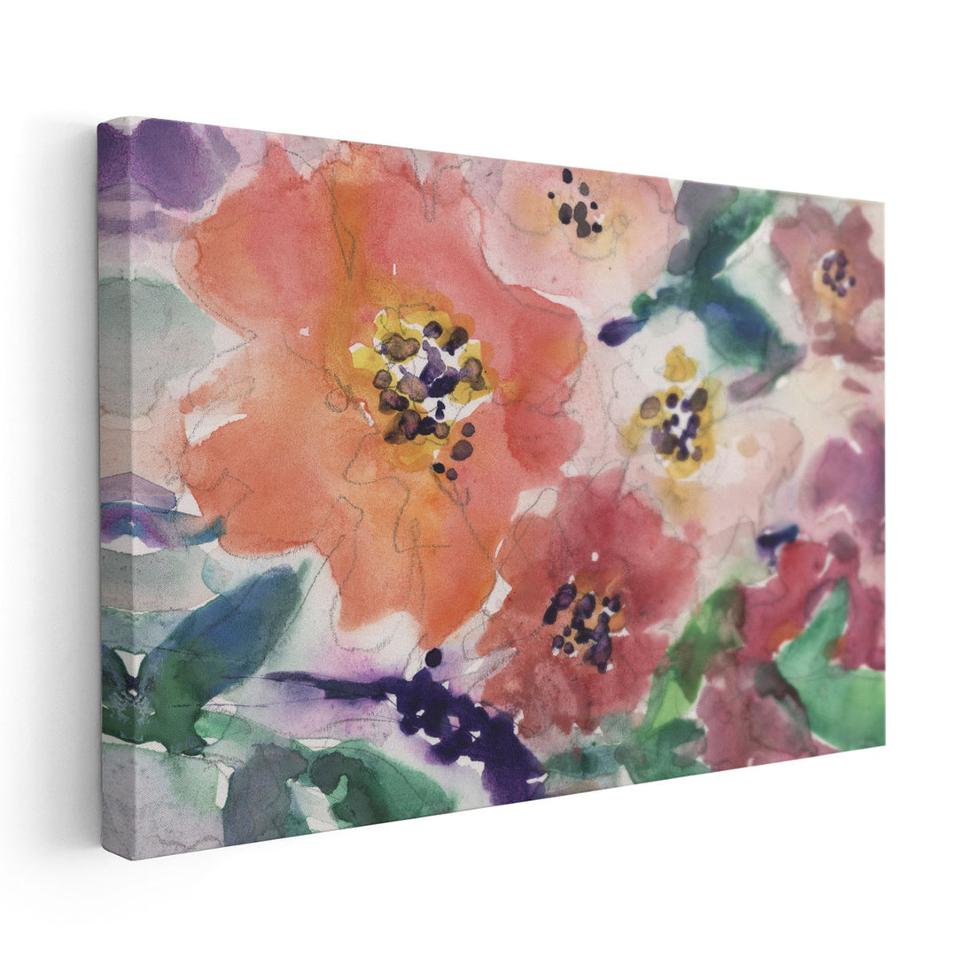 Floral Glamorous II - Canvas Print Wall Art