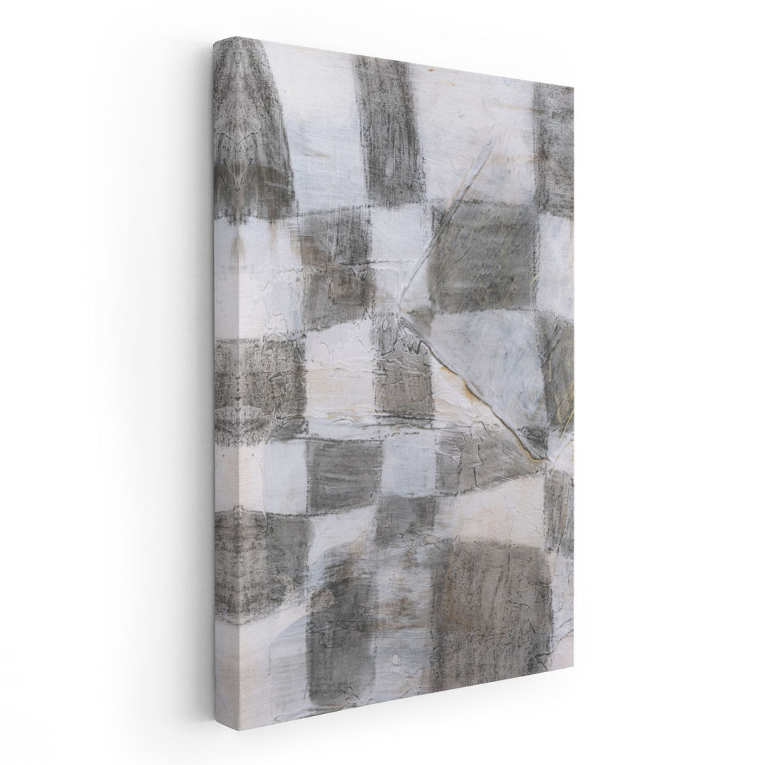 Rustic Textile II Black and White - Canvas Print Wall Art