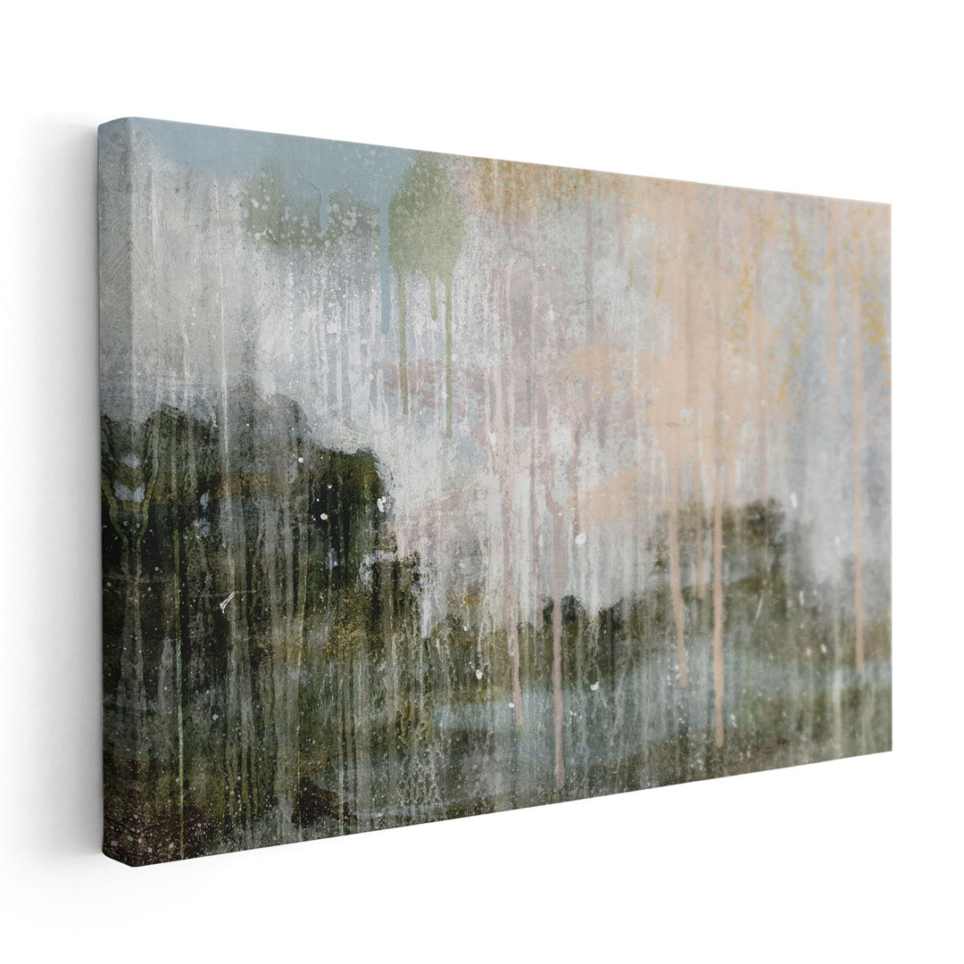 Paint Splattered Landscape II - Canvas Print Wall Art