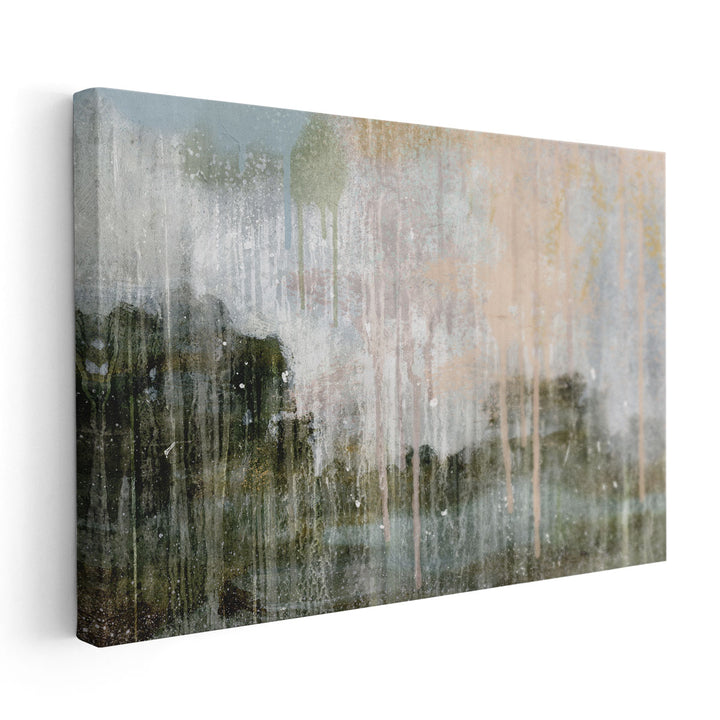 Paint Splattered Landscape II - Canvas Print Wall Art