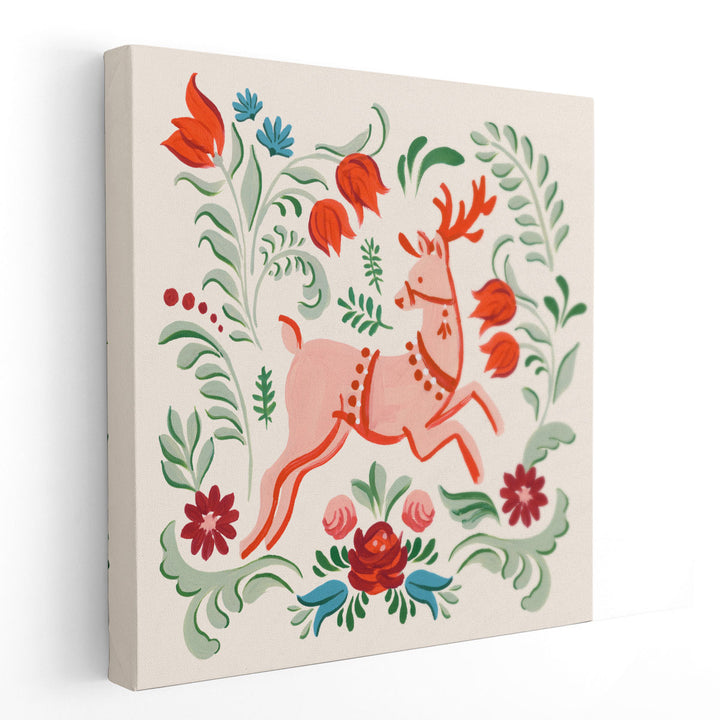 Folklore Reindeer I - Canvas Print Wall Art