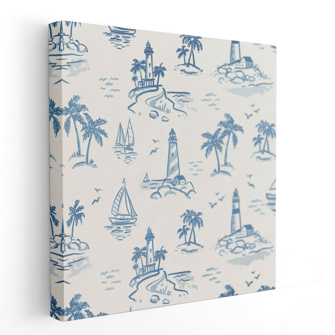 Lighthouse Toile I - Canvas Print Wall Art