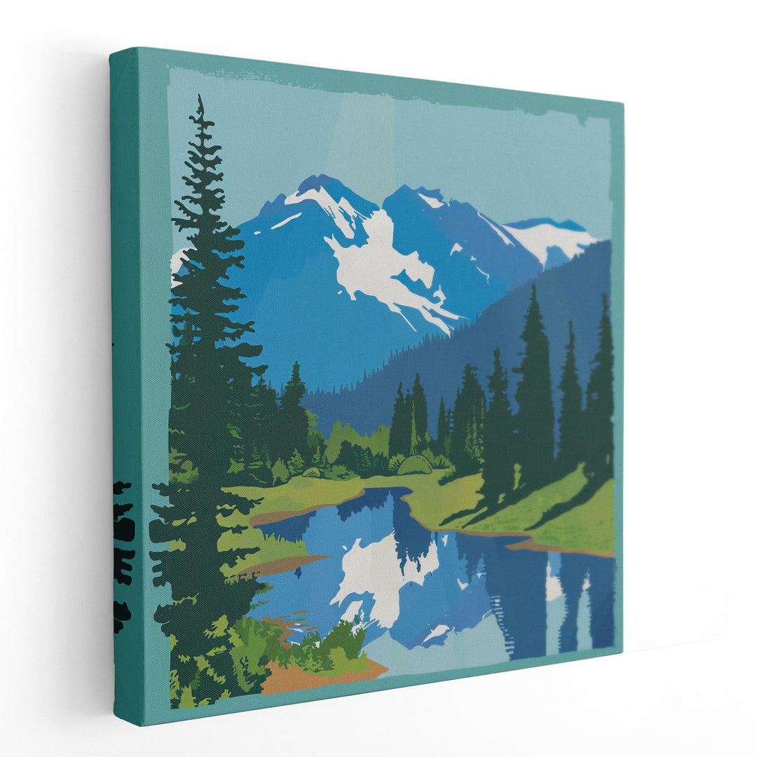 Mountain Reflection I - Canvas Print Wall Art