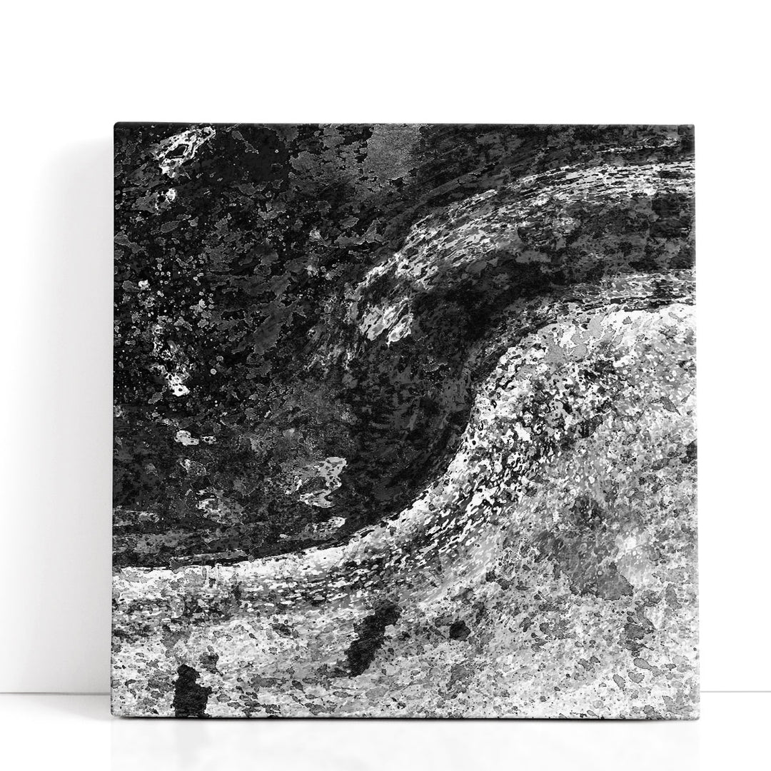 Black And White River - Canvas Print Wall Art