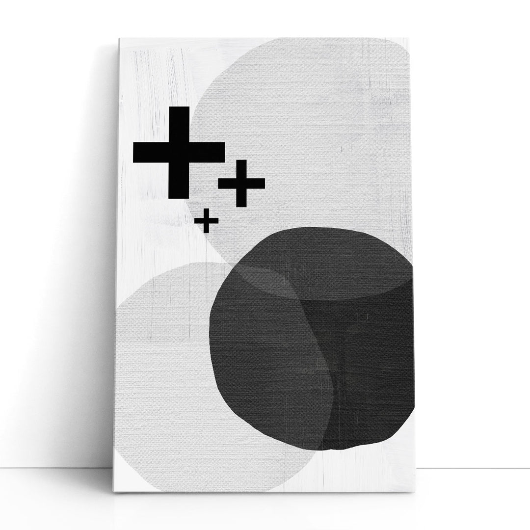 Black White Scandi Modern - Canvas Print Wall Art