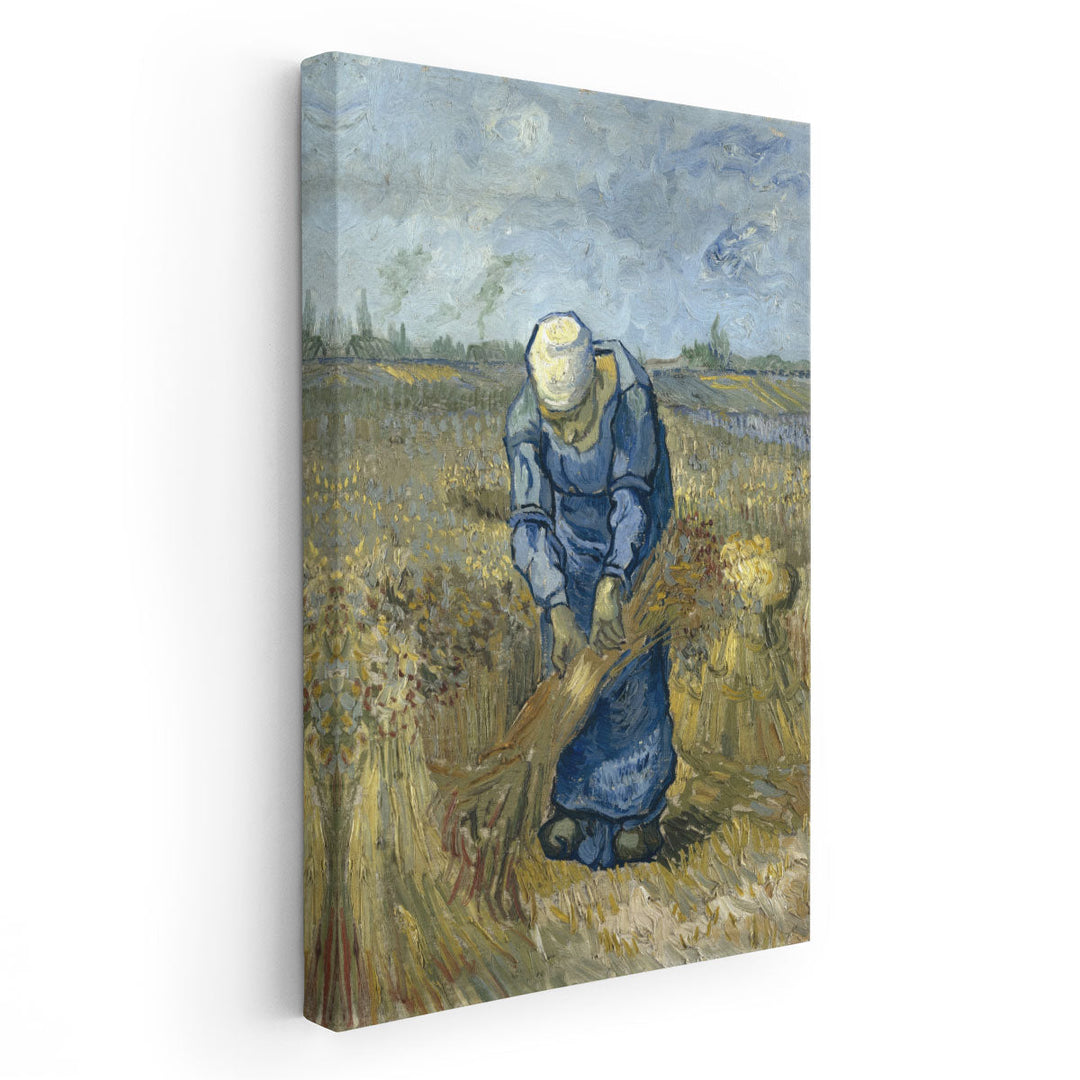 Peasant Woman Binding Sheaves, 1889 - Canvas Print Wall Art